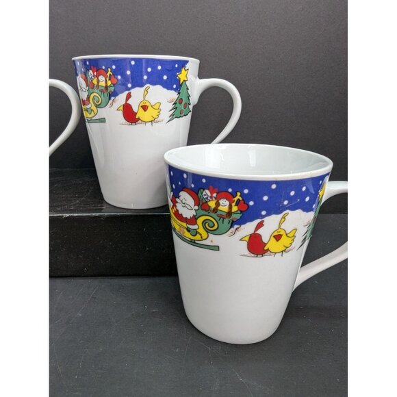 Royal Heritage Collection Christmas Time Coffee Hot Chocolate Mugs Set of 4 - Picture 3 of 7